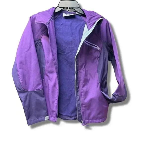 Free Tech Women's XS Purple Hooded Windbreaker Jacket Lightweight - Picture 1 of 9